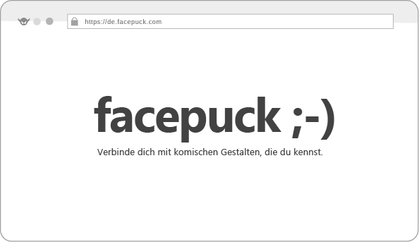 facepuck - Fiktives Social Media Netzwerk